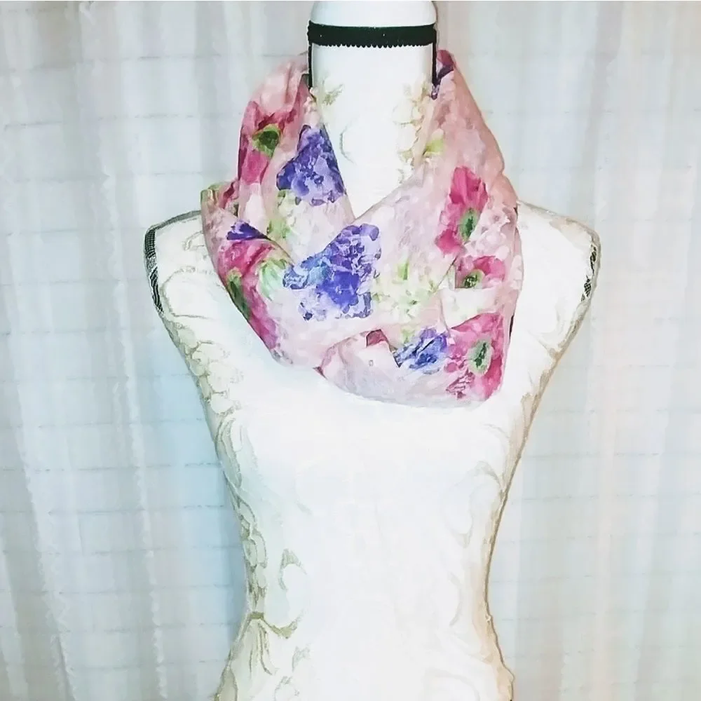 4 FOR $20 J FRANCIS Infinity Scarf Pink Polyester